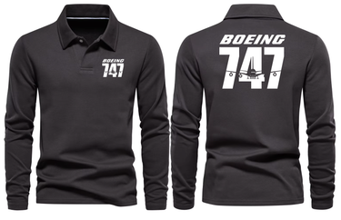 BOEING 747 LONG SLEEVE POLO